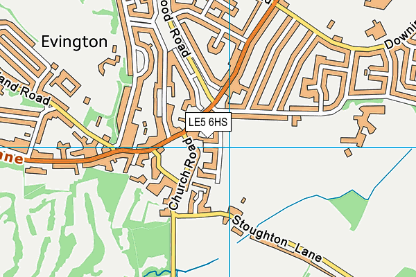 LE5 6HS map - OS VectorMap District (Ordnance Survey)