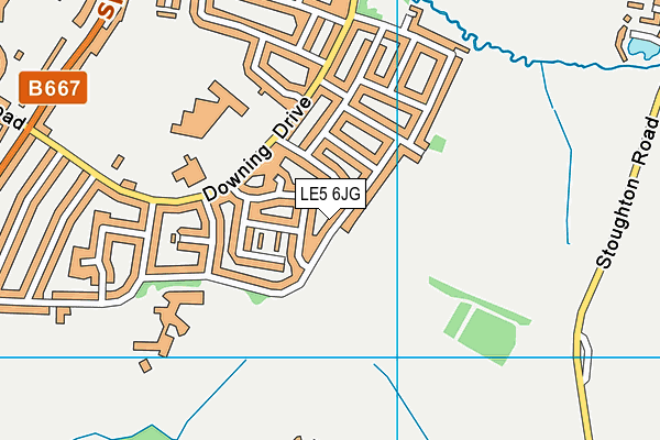 LE5 6JG map - OS VectorMap District (Ordnance Survey)