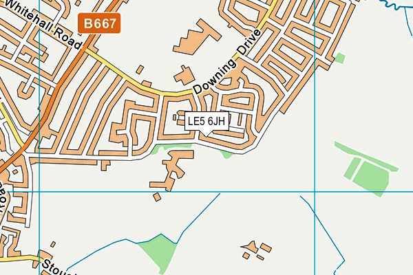 LE5 6JH map - OS VectorMap District (Ordnance Survey)