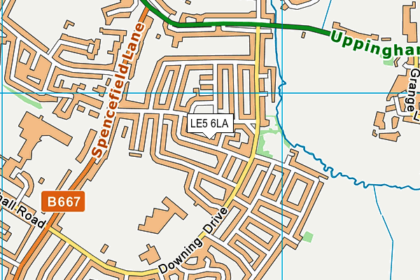 LE5 6LA map - OS VectorMap District (Ordnance Survey)