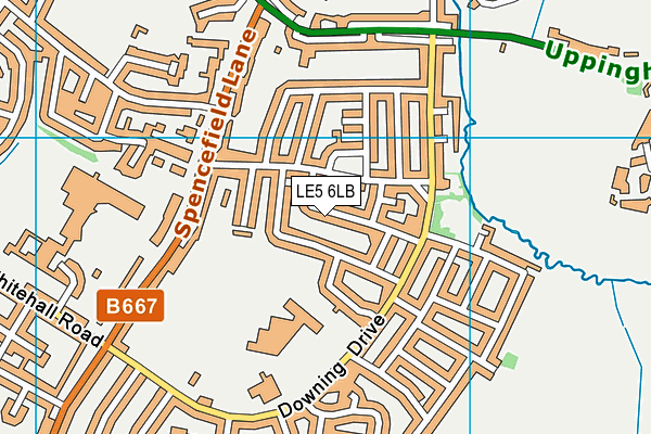 LE5 6LB map - OS VectorMap District (Ordnance Survey)