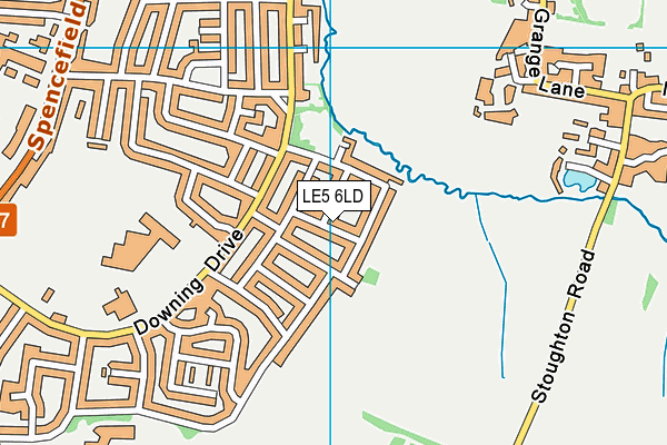 LE5 6LD map - OS VectorMap District (Ordnance Survey)