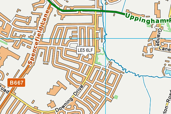 LE5 6LF map - OS VectorMap District (Ordnance Survey)