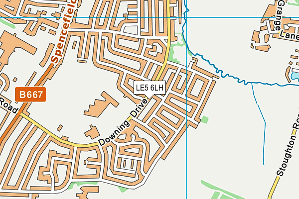 LE5 6LH map - OS VectorMap District (Ordnance Survey)