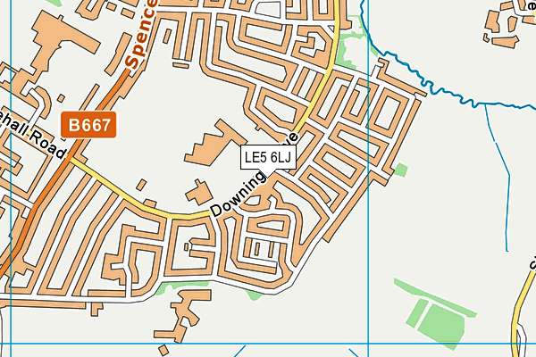 LE5 6LJ map - OS VectorMap District (Ordnance Survey)