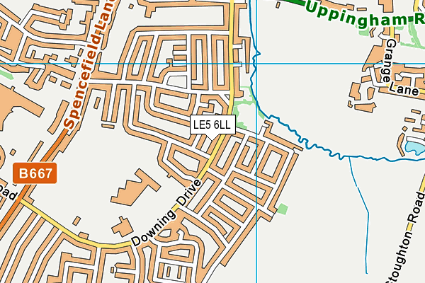 LE5 6LL map - OS VectorMap District (Ordnance Survey)