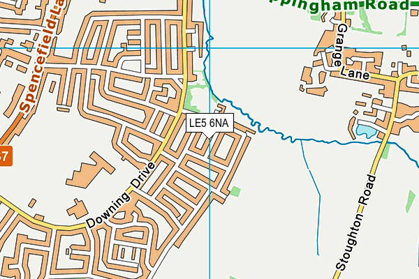 LE5 6NA map - OS VectorMap District (Ordnance Survey)