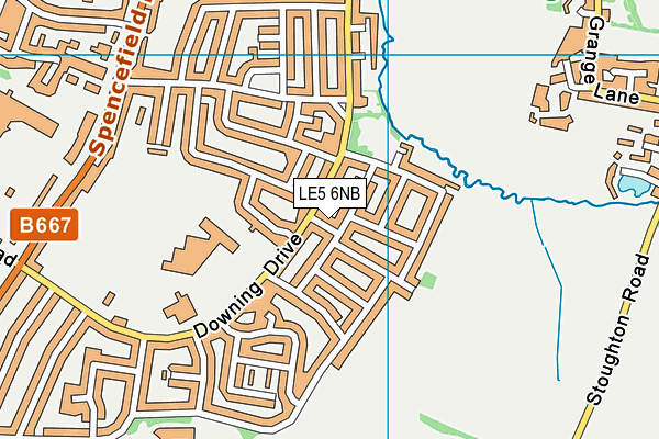 LE5 6NB map - OS VectorMap District (Ordnance Survey)