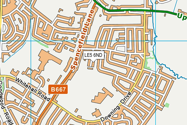 LE5 6ND map - OS VectorMap District (Ordnance Survey)