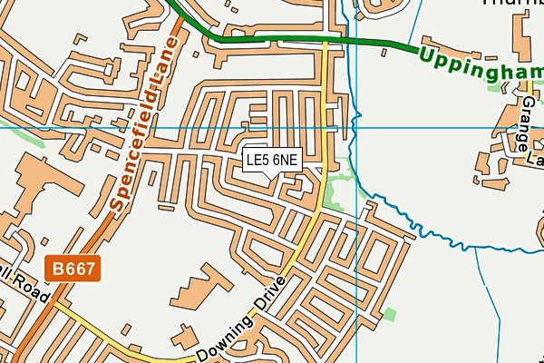 LE5 6NE map - OS VectorMap District (Ordnance Survey)