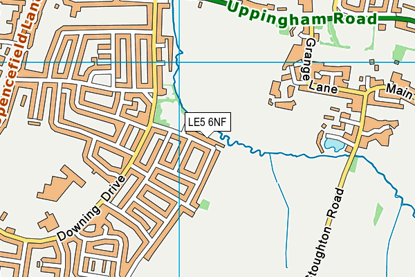 LE5 6NF map - OS VectorMap District (Ordnance Survey)