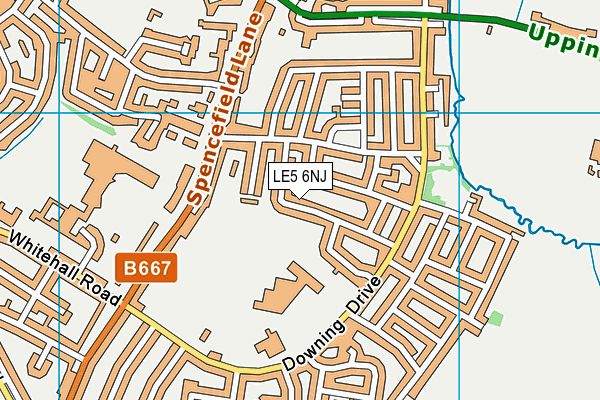 LE5 6NJ map - OS VectorMap District (Ordnance Survey)