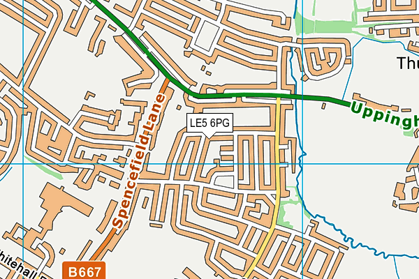 LE5 6PG map - OS VectorMap District (Ordnance Survey)