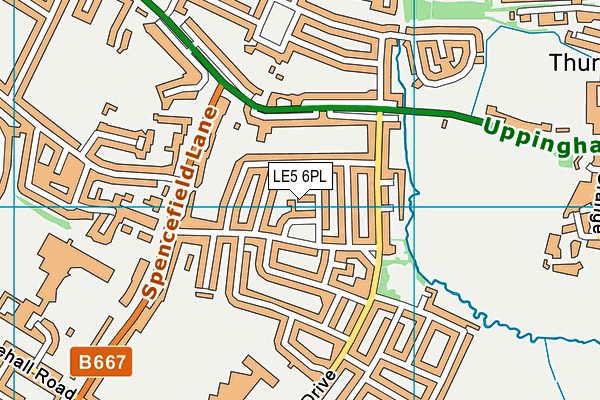 LE5 6PL map - OS VectorMap District (Ordnance Survey)