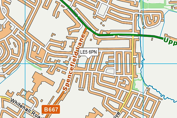 LE5 6PN map - OS VectorMap District (Ordnance Survey)