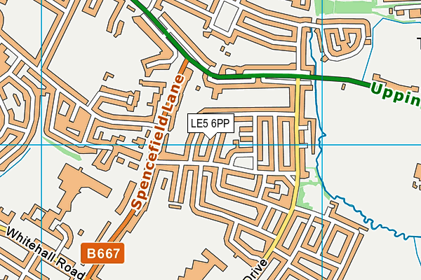 LE5 6PP map - OS VectorMap District (Ordnance Survey)