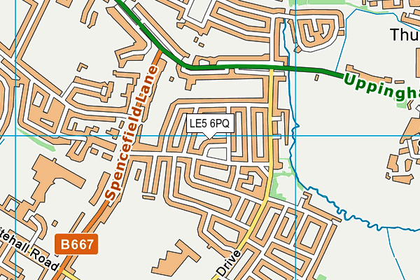 LE5 6PQ map - OS VectorMap District (Ordnance Survey)