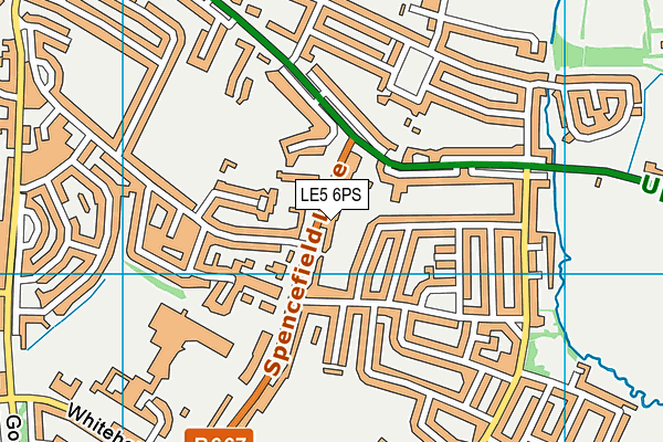 LE5 6PS map - OS VectorMap District (Ordnance Survey)