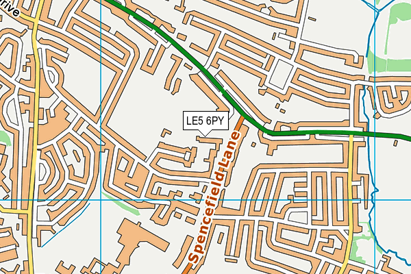 LE5 6PY map - OS VectorMap District (Ordnance Survey)