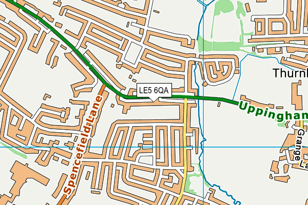 LE5 6QA map - OS VectorMap District (Ordnance Survey)