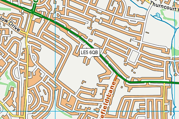 LE5 6QB map - OS VectorMap District (Ordnance Survey)