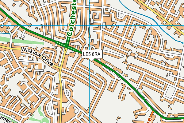 LE5 6RA map - OS VectorMap District (Ordnance Survey)