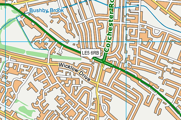 LE5 6RB map - OS VectorMap District (Ordnance Survey)