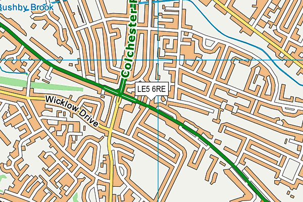 LE5 6RE map - OS VectorMap District (Ordnance Survey)