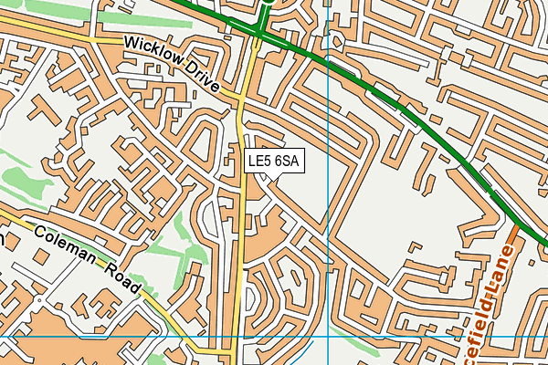 LE5 6SA map - OS VectorMap District (Ordnance Survey)