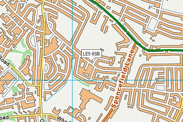 LE5 6SB map - OS VectorMap District (Ordnance Survey)