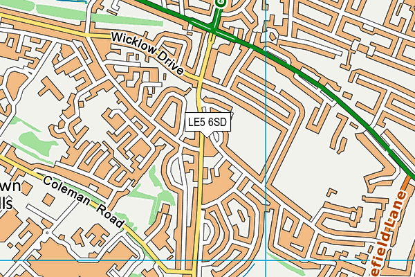 LE5 6SD map - OS VectorMap District (Ordnance Survey)