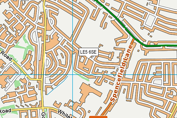 LE5 6SE map - OS VectorMap District (Ordnance Survey)