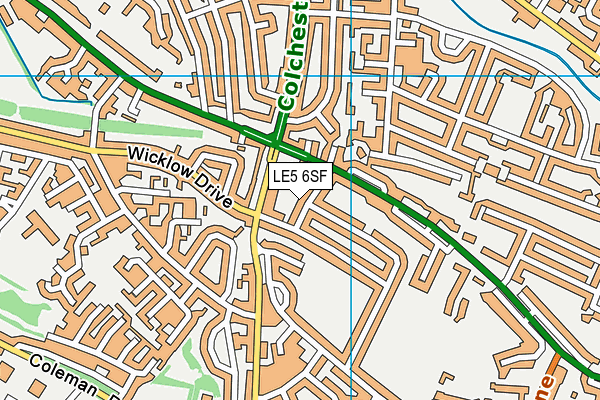 LE5 6SF map - OS VectorMap District (Ordnance Survey)