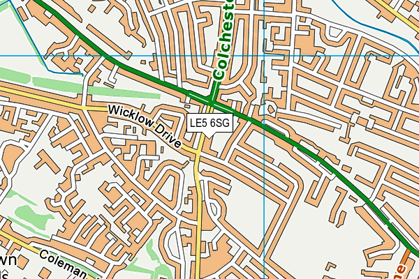 LE5 6SG map - OS VectorMap District (Ordnance Survey)