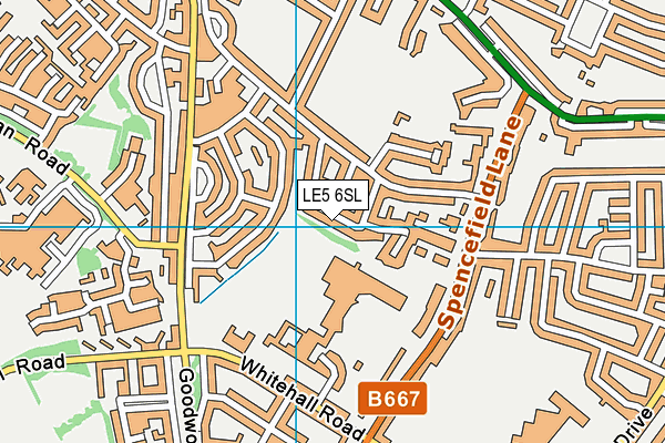 LE5 6SL map - OS VectorMap District (Ordnance Survey)