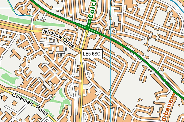 LE5 6SQ map - OS VectorMap District (Ordnance Survey)