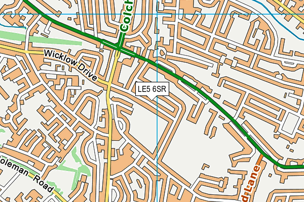 LE5 6SR map - OS VectorMap District (Ordnance Survey)