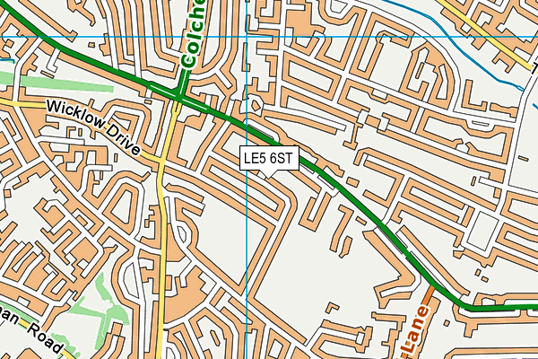 LE5 6ST map - OS VectorMap District (Ordnance Survey)