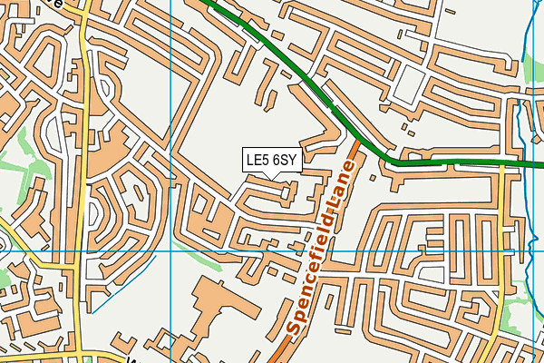 LE5 6SY map - OS VectorMap District (Ordnance Survey)