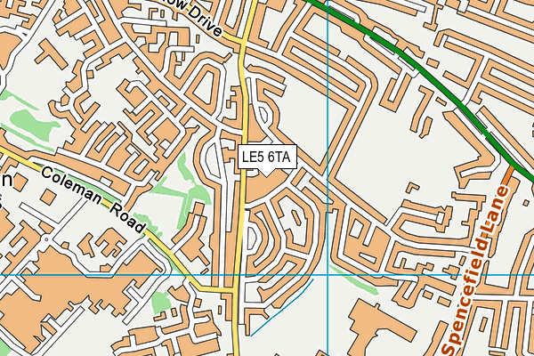 LE5 6TA map - OS VectorMap District (Ordnance Survey)