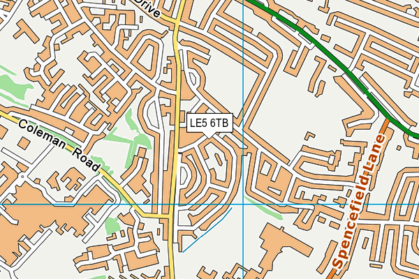 LE5 6TB map - OS VectorMap District (Ordnance Survey)