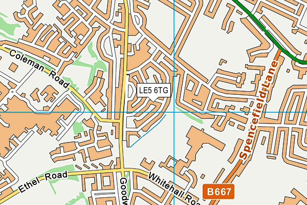 LE5 6TG map - OS VectorMap District (Ordnance Survey)