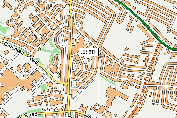 LE5 6TH map - OS VectorMap District (Ordnance Survey)