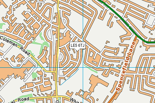 LE5 6TJ map - OS VectorMap District (Ordnance Survey)
