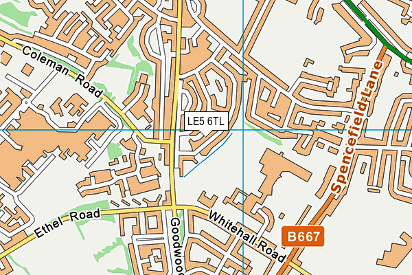 LE5 6TL map - OS VectorMap District (Ordnance Survey)