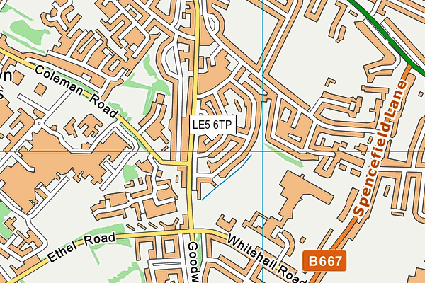 LE5 6TP map - OS VectorMap District (Ordnance Survey)