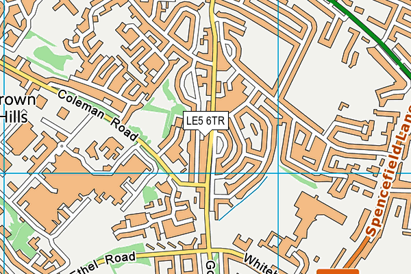 LE5 6TR map - OS VectorMap District (Ordnance Survey)