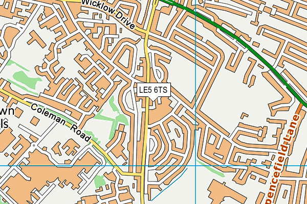 LE5 6TS map - OS VectorMap District (Ordnance Survey)