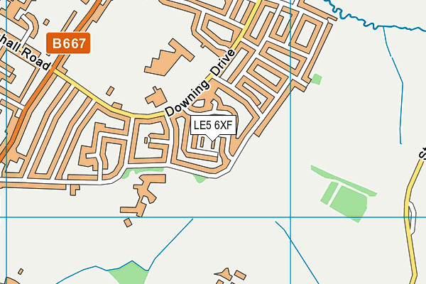 LE5 6XF map - OS VectorMap District (Ordnance Survey)