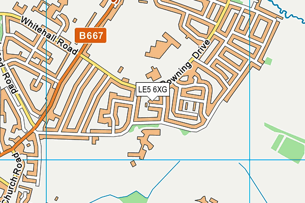 LE5 6XG map - OS VectorMap District (Ordnance Survey)